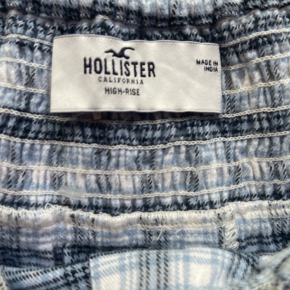 Hollister Blue and White Plaid Midi Skirt - Picture 2 of 5